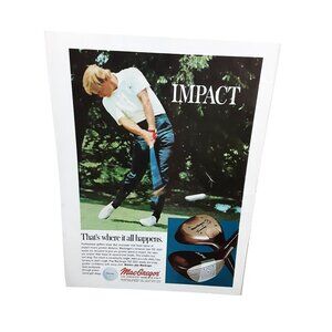 1972 MacGregor Tee Sole Woods Golf Clubs Original Print ad 70s